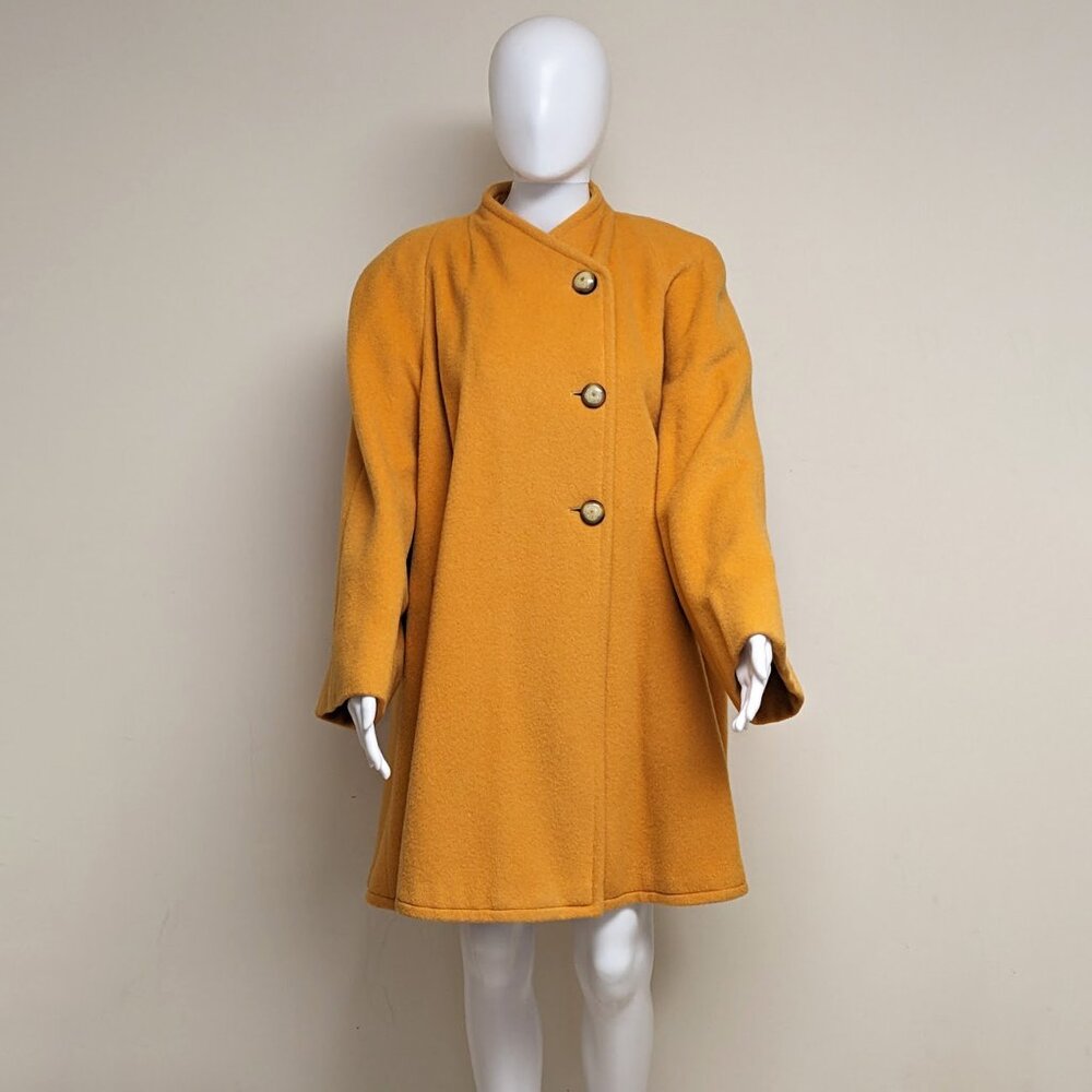 Vint. VALENTINO Mohair/Wool Blend Cape Coat
